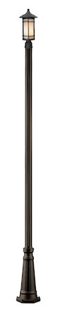 Z-Lite Woodland Outdoor Post Light 528PHM-519P-ORB
