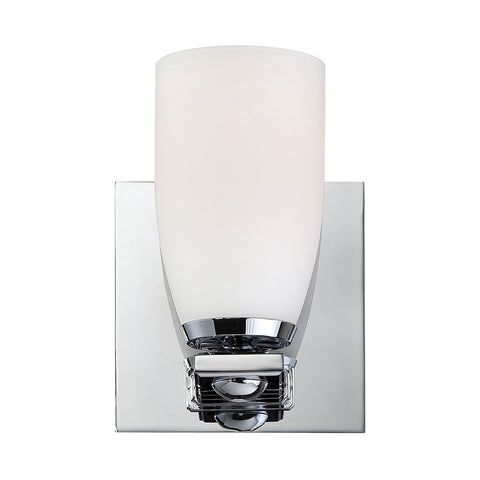 Sphere 1 Light Vanity In Chrome And White Opal Glass