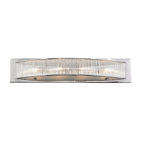 Somerset 4 Light Vanity In Crystal Glass And Chrome