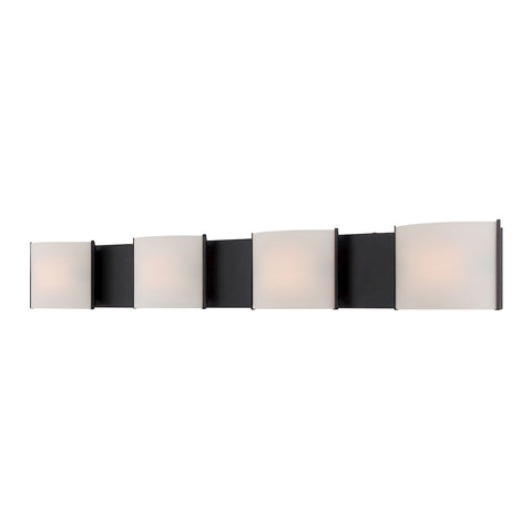 Pandora 4Lt Bath & Vanity W White Opal Glass & Orb Finish