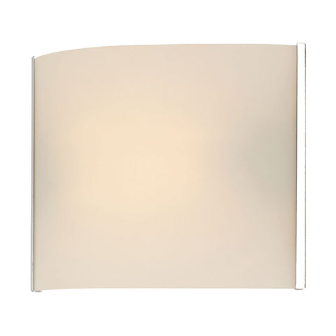 Pannelli 1 Light Vanity In Chrome And Hand-Moulded White Opal Glass