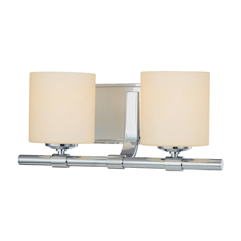 Slide 2 Light Vanity In Chrome And White Opal Glass