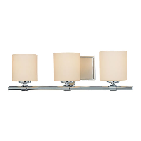 Slide 3 Light Vanity In Chrome And White Opal Glass