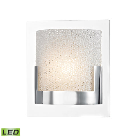 Ophelia 1 Light LED Vanity In Chrome And Clear Glass