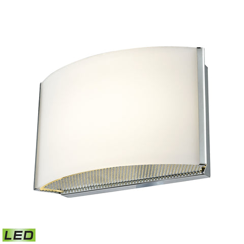 Pandora LED 1 Light LED Vanity In Chrome And Opal Glass