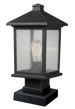 Z-Lite Portland 1 Light Outdoor Pier Mount Light 531PHMS-SQPM-ORB