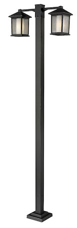 Z-Lite Mesa 2 Head Outdoor Post 524-2-536P-ORB