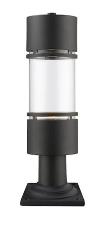 Z-Lite Luminata Outdoor LED Post Mount Light 553PHB-533PM-BK-LED
