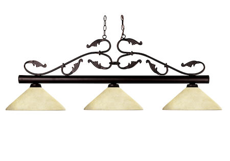 Z-Lite Bourbon 3 Light Billiard Light 140BRZ-AGM14
