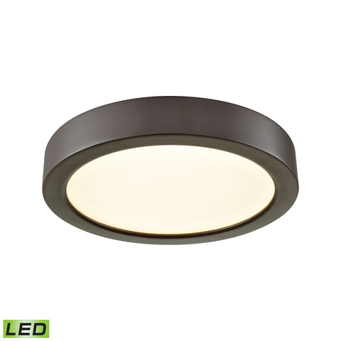 Titan 6" LED Flush In Oil Rubbed Bronze With A White Acrylic Diffuser