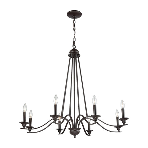Farmington  8 Light Chandelier In Oil Rubbed Bronze