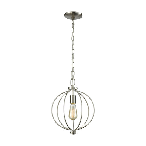 Williamsport 1 Light Pendant In Brushed Nickel