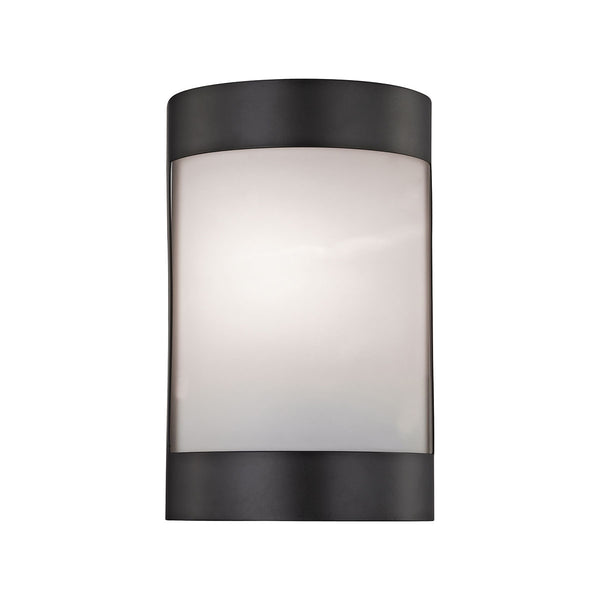 Bella 1 Light Wall Sconce In Oil Rubbed Bronze With White Glass Diffuser