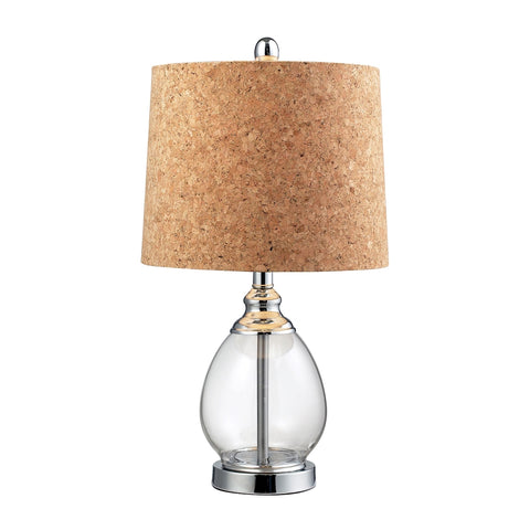Clear Glass Table Lamp In Polished Chrome