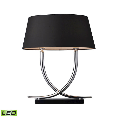 Trump Home Park East 2 Light LED Table Lamp In Chrome And Black