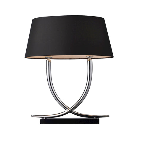 Trump Home Park East 2 Light Table Lamp In Chrome And Black