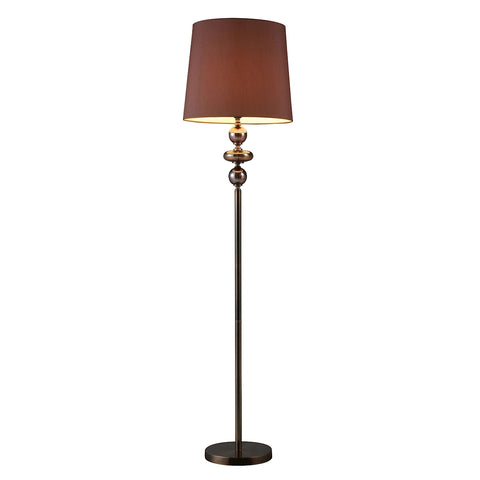 Dravos Glass Floor Lamp in Bronze And Coffee Plating
