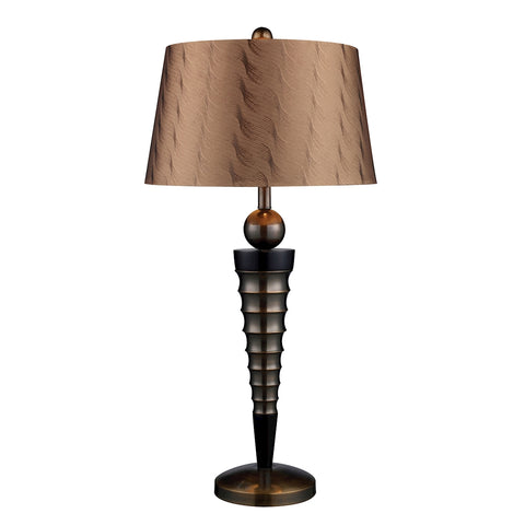 Laurie Table Lamp In Dunbrook Finish With Bronze Tone-on-Tone Shade