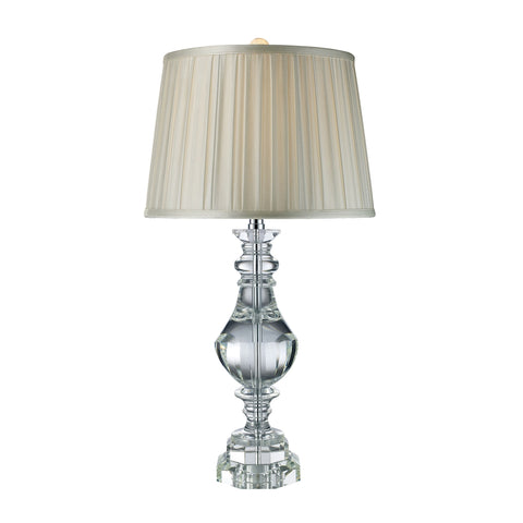 Donaldson Table Lamp In Clear Crystal And Pure White