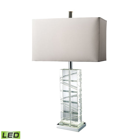 Avalon LED Table Lamp In Clear Crystal And Chrome