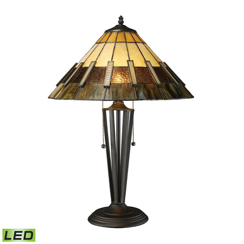 Porterdale 2 Light LED Table Lamp In Tiffany Bronze