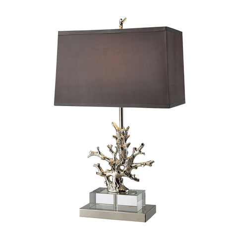 Covington Table Lamp In Polished Nickel And Clear Crystal