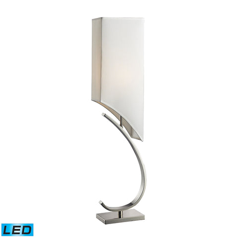 Appleton LED Table Lamp In Polished Nickel With Pure White Shade