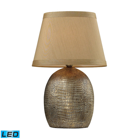 Gilead LED Table Lamp With Alligator Texture Base In Meknes Bronze
