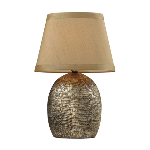 Gilead Table Lamp With Alligator Texture Base In Meknes Bronze