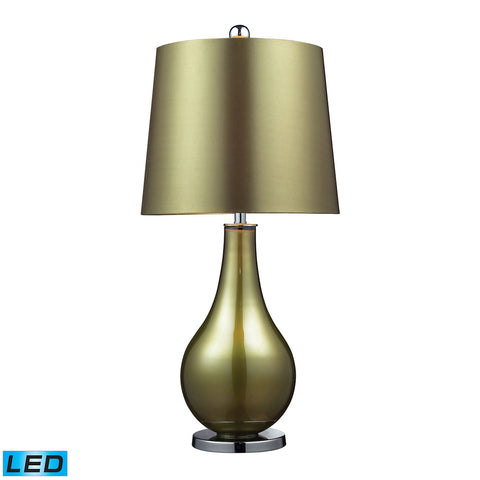 Dayton LED Table Lamp In Sigma Green And Polished Nickel