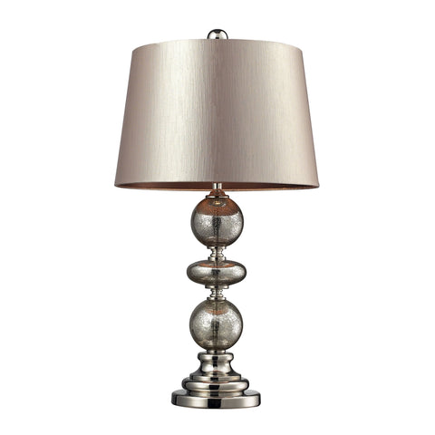 Hollis Table Lamp In Antique Mercury Glass And Polished Nickel