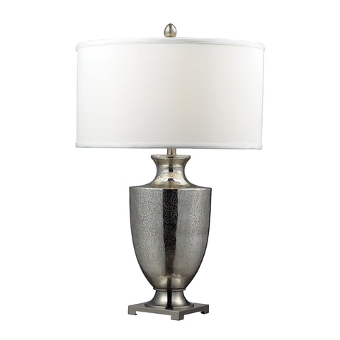 Langham Table In Antique Mercury Glass And Polished Chrome