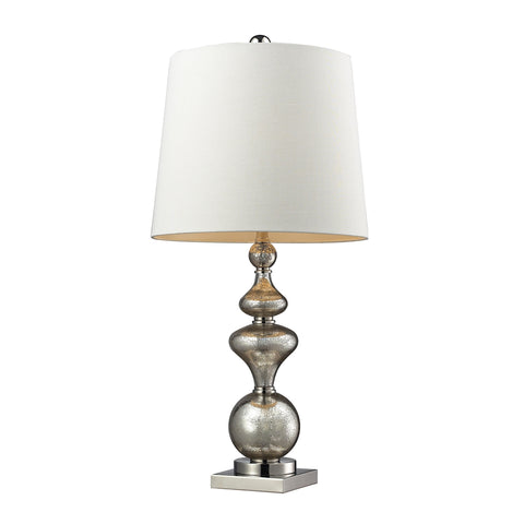 Angelica Table Lamp In Antique Mercury Glass And Polished Nickel