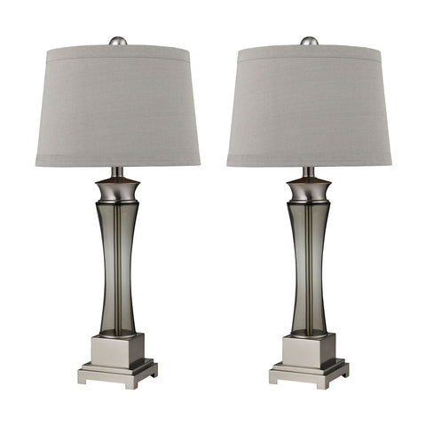 Trump Home Onassis Table Lamps in Nickel Finish - Set of 2