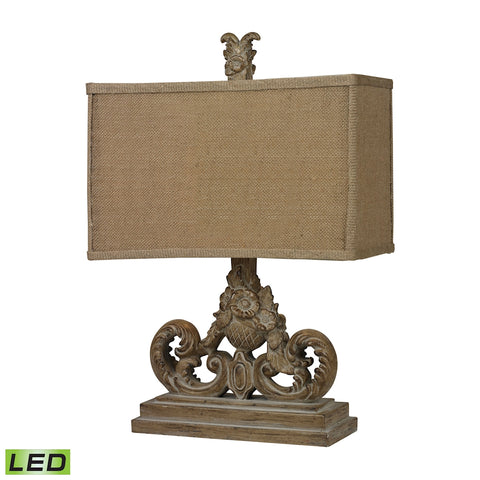 Sutherlin LED Table Lamp in Aged Wood