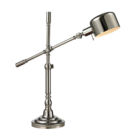 Stratsburg Chrome Adjustable Table Lamp in Polished Nickel