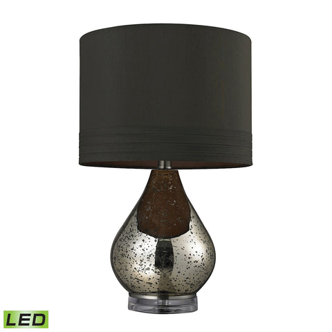 Antique Mercury Glass LED Table Lamp in Gold