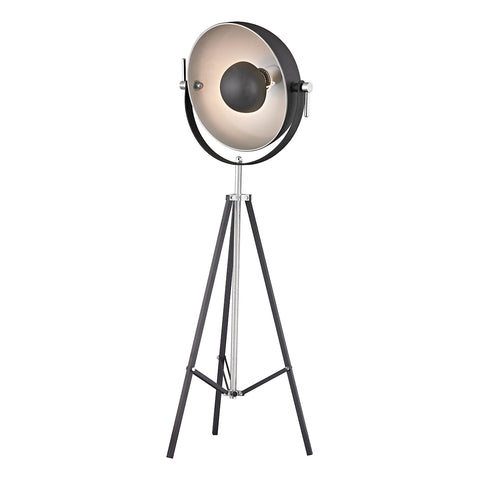 Backstage Adjustable Floor Lamp in Matte Black And Polished Nickel