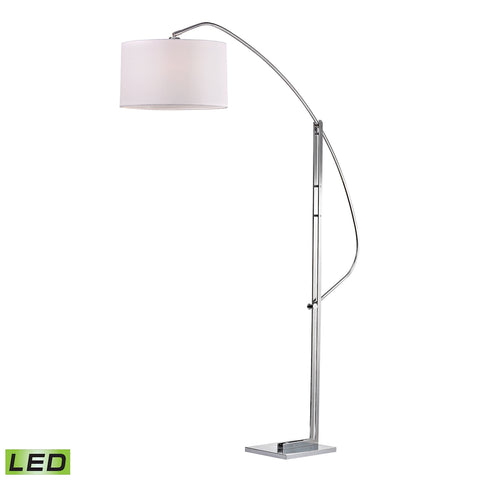 Assissi Adjustable LED Floor Lamp in Polished Nickel