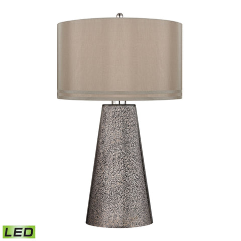 Stafford LED Table Lamp In Heavy Metal Mercury Mosaic Finish