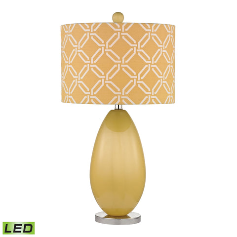 Sevenoakes LED Table Lamp In Sunshine Yellow And Polished Nickel