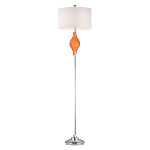 Chester Glass Floor Lamp in Tangerine Orange