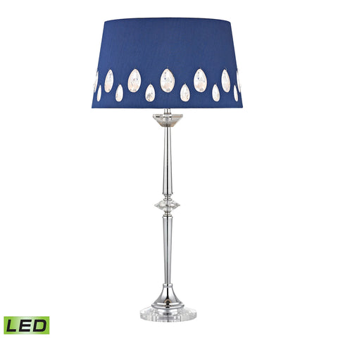 Telford LED Buffet Lamp In Chrome With Laser Cut Shade