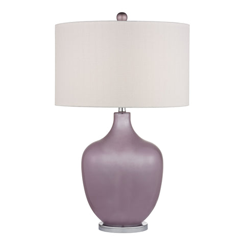 Harlow Table Lamp In Lilac Luster And Polished Nickel