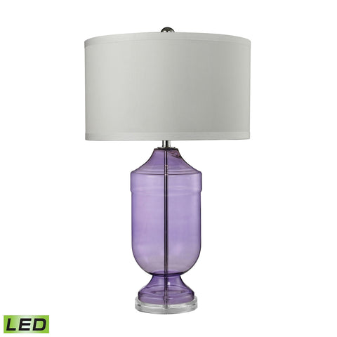Translucent Trophy LED Table Lamp in Purple Glass