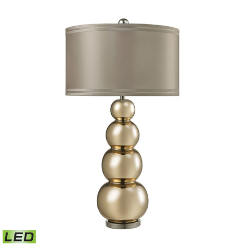 Stacked Gourd LED Table Lamp in Gold Mercury