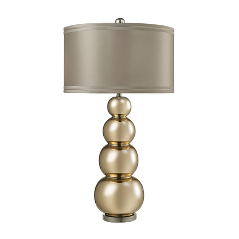 Stacked Gourd Table Lamp in Gold Mercury
