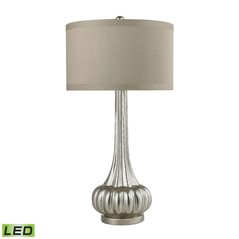 Trump Home Stem Neck LED Table Lamp In Antique Mercury Glass