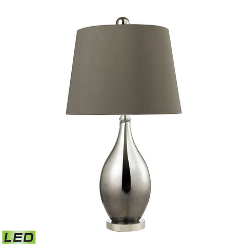 Trump Home Mercury Tie Dye Teardrop LED Table Lamp in Silver Mercury