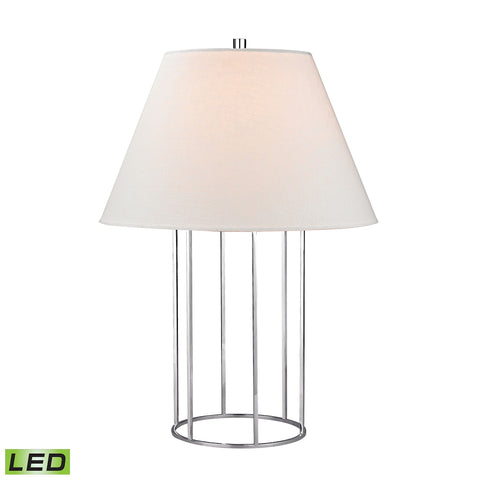 Barrel Frame LED Table Lamp in Polished Chrome